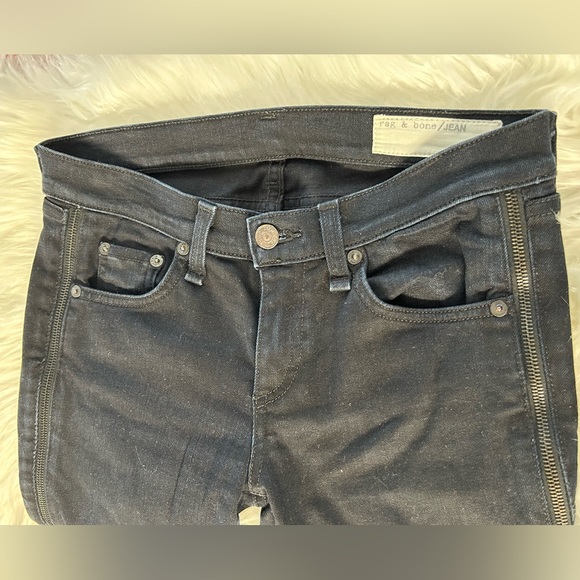 Rag & bone Zipper skinny Coal Color - Picture 4 of 5